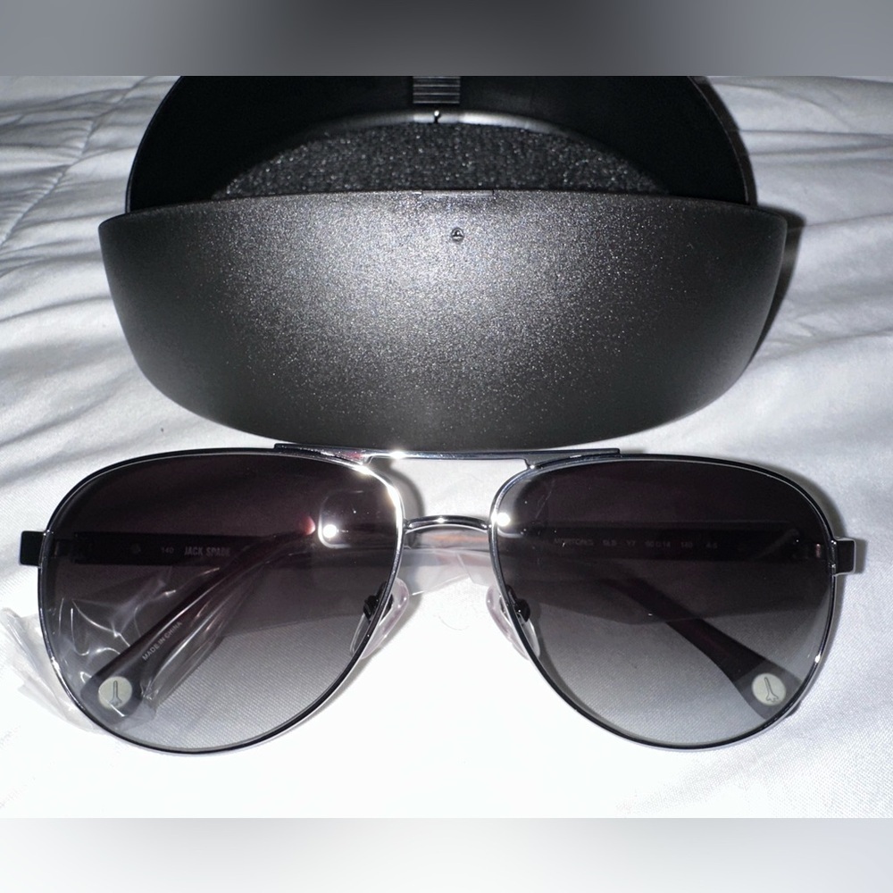 Jack Spade Men's Black Aviator Sunglasses with Case